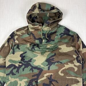 Vintage Military Pullover Parka Army Camo Medium Jacket